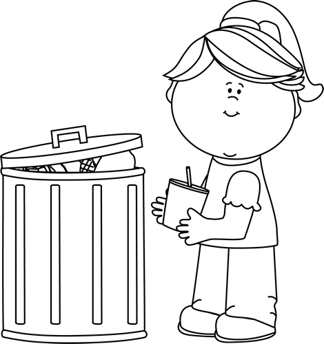 Black_and_White_Girl_Picking_Up_Trash
